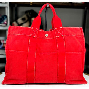 Red Hermes Deauville Tote